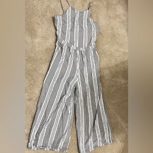 Hollister Striped Adjustable Strap Jumpsuit, Size Small